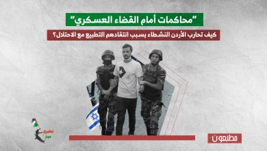 “محاكمات أمام القضاء العسكري”.. كيف تحارب الأردن النشطاء بسبب انتقادهم التطبيع مع الاحتلال؟