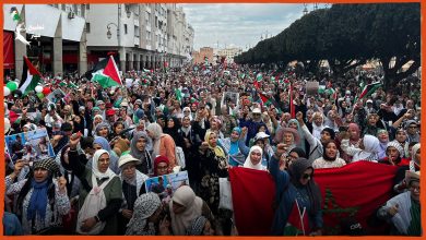 مسيرة ضخمة بالرباط لدعم غزة