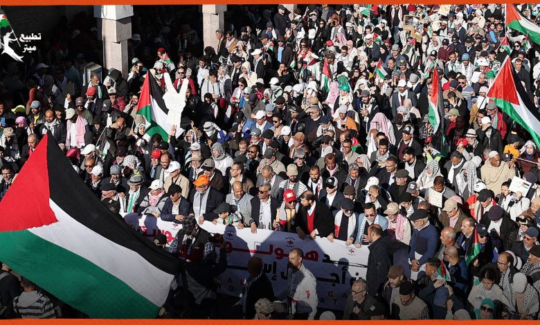 المغاربة ينتفضون في 48 مدينة مغربية دعما لغزة